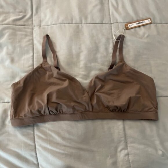 NWT SKIMS Bra Bralette 3X Umber Brown Unpadded No Underwire Lounge NEW Deal! - Picture 1 of 8